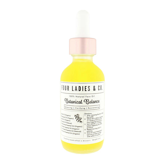 Botanical Balance Face Oil Natural Ingredients Four Ladies & Co Balancing Clarifying Rejuvenating