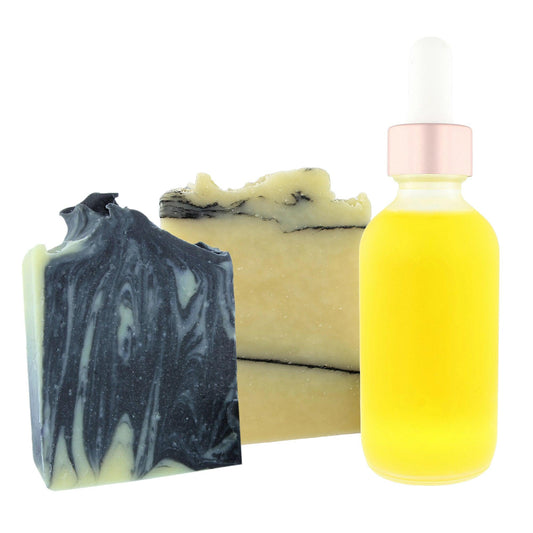 Bundle Bar Soaps and Face Oil Natural Ingredients Four Ladies & Co