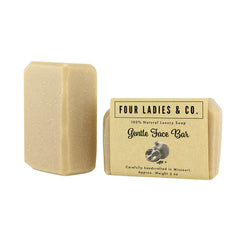 Gentle Face Bar Soap Natural Ingredients Four Ladies & Co Made with Coconut Milk