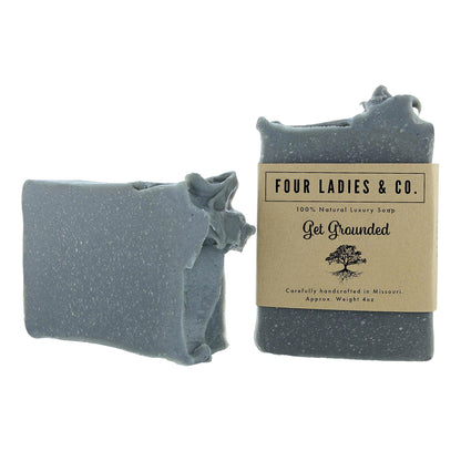 Get Grounded Bar Soap Natural Ingredients Four Ladies & Co Made with Goat Milk
