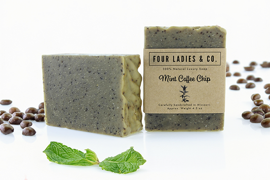 Mint Coffee Chip Bar Soap | Made with Aloe Vera