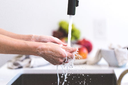 Washing Hands With Soap With Natural Ingredients Four Ladies