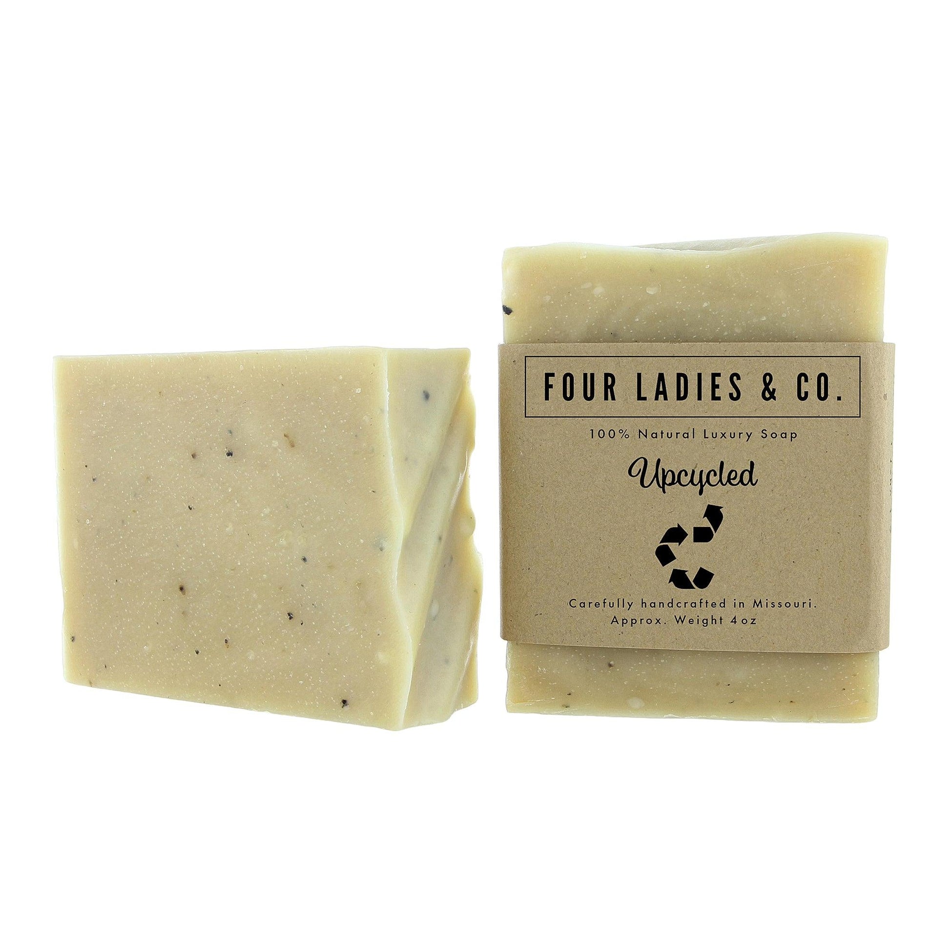 Upcycled Bar Soap Natural Ingredients Four Ladies & Co Made with Goat Milk